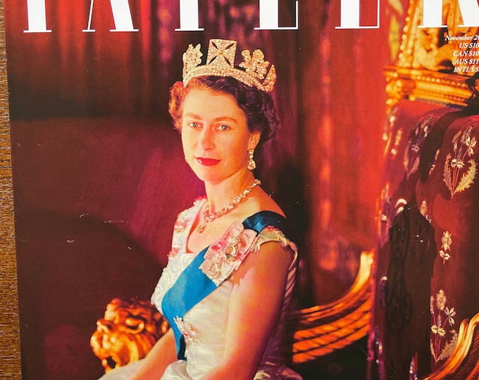 For Women who read fashion -Unique rare fashion magazine TATLER Queen Elizabeth cover