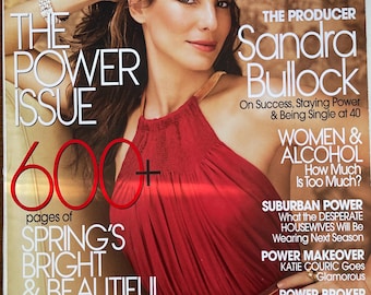 Magazine VOGUE Us March 2005 cover Sandra Bullock 600 pages!-Iconic Style Fashion Covers Photography Models & Editorials