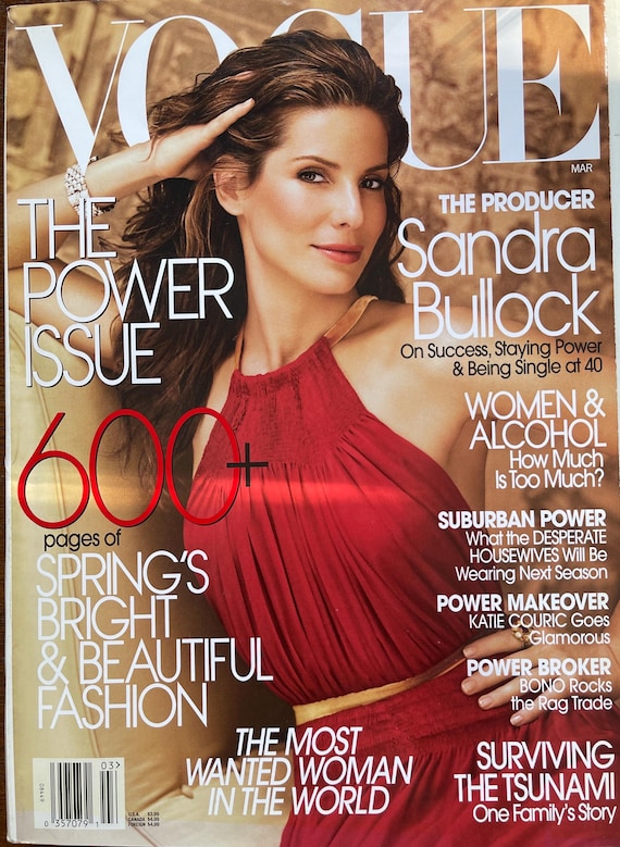 Pre-owned VOGUE Us March 2005 Cover Sandra Bullock 600 Pages
