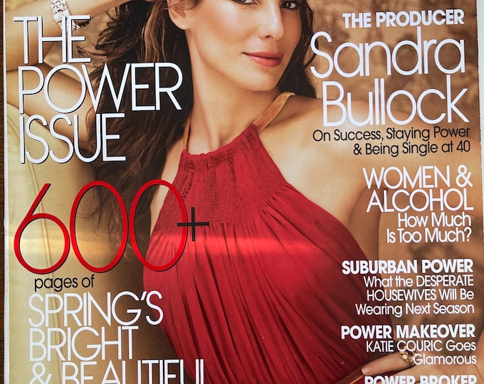 Magazine VOGUE Us March 2005 cover Sandra Bullock 600 pages!-Iconic Style Fashion Covers Photography Models & Editorials