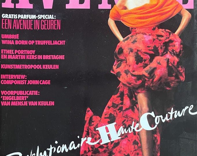 Fashion Culture - Vintage Dutch glossy fashion magazine AVENUE 1987-Collectible Print Issue Fashion & Lifestyle-Phothograpy Culture