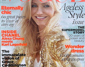 Pre-Owned Vogue magazine cover Cameron Diaz - July 2010