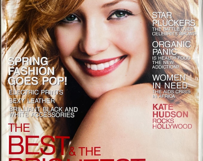 Vintage fashion magazine Harper's Bazaar 2001 cover Kate Hudson