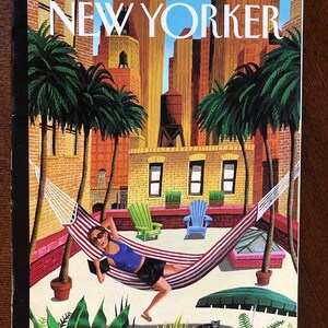 Vintage NYC Cultural magazine, no adress label on cover Iconic Journalism & Cartoons - Collectible Issue Gift for magazine lovers!