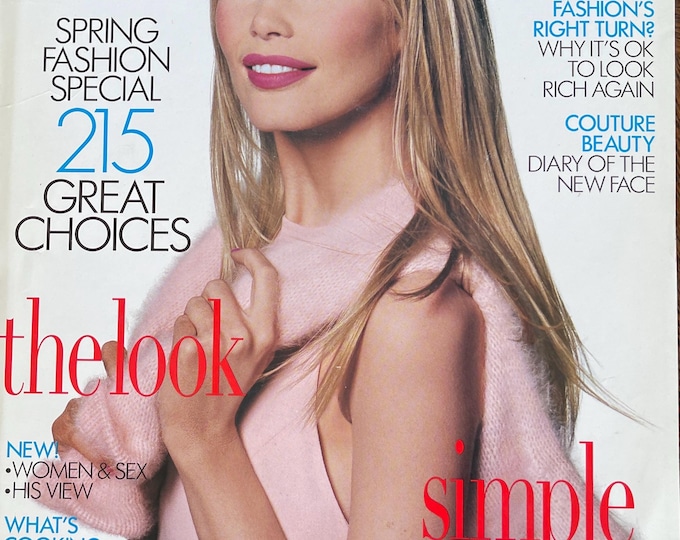 Own a piece of Vogue history -Vogue US March 1995 cover Claudia Schiffer-Iconic Style Fashion Covers Photography Models & Editorials