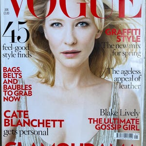 Pre-Owned Magazine Vogue 2009 cover Cate Blanchet-Iconic Style Fashion Covers Photography Models & Editorials