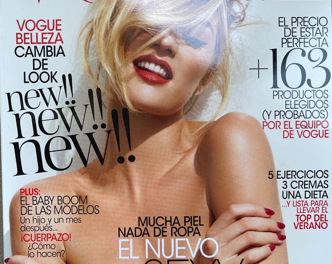 Pre-Owned Fashion Magazine Vogue Spain Belleza 2010 cover Lara Stone -Iconic fashion Style & Photography Fashion Models - Editorials