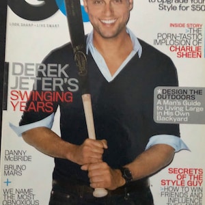 Mags Lovers - GQ magazine cover Derek Jeter-Vintage Men&#39;s Fashion & Lifestyle - Iconic Covers - Interviews - Collectible back Issue