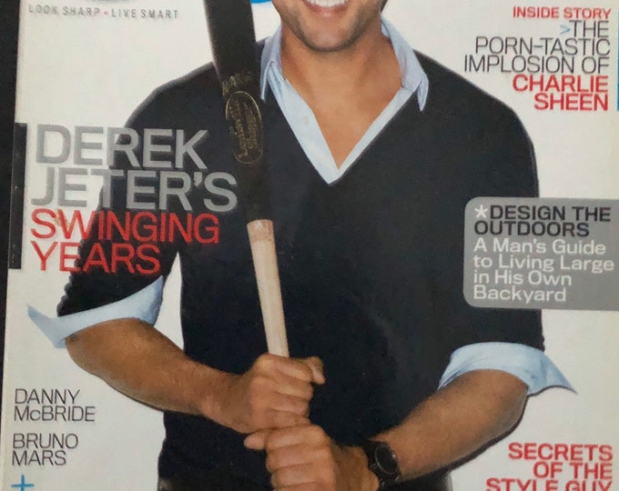 Pre-Owned GQ magazine cover Derek Jeter-Vintage Men's Fashion & Lifestyle - Iconic Covers - Interviews - Collectible back Issue
