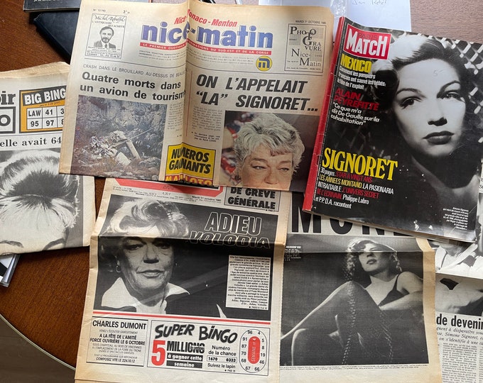 Pre-Owned unique collectors issue Simone Signoret collectors the 80s magazine and newspapers!