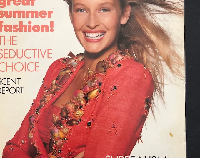 Pre-Owned Vogue magazine 1988 - cover of Estelle Lefeburne by Patrick Demarchelier