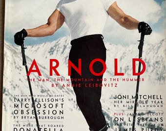 For Women who read fashion -Fashion rare magazine VANITYFAIR 1997 cover Arnold!