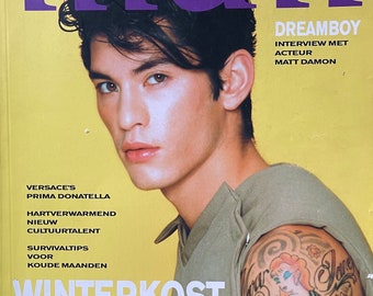 Vintage rare fashion magazine Dutch MAN 1998 cover Matt Damon-Iconic Men's Fashion & Style -Collectible Magazine issue