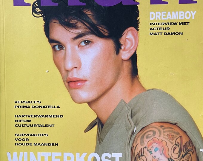 Vintage rare fashion magazine Dutch MAN 1998 cover Matt Damon-Iconic Men's Fashion & Style -Collectible Magazine issue