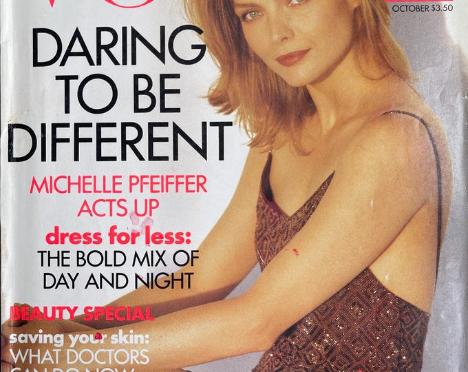 Vogue magazine October 1991 - Cover Michelle Pfeiffer