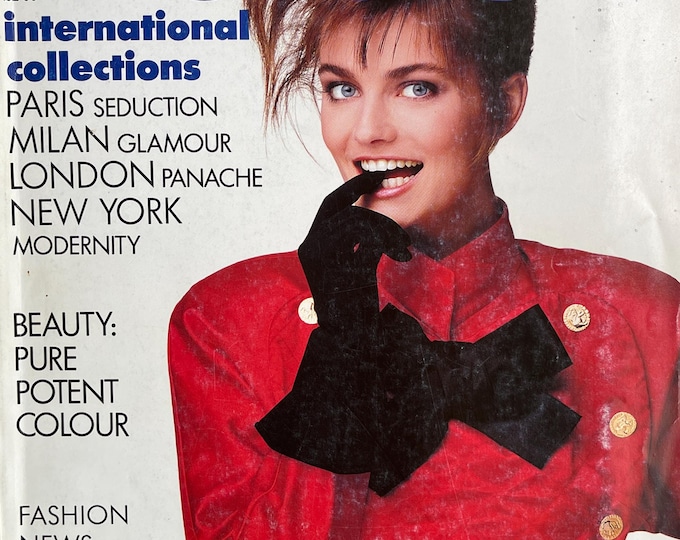 Pre-Owned magazine VOGUE ITALIA 1987-Iconic style & Cover Photography Fashion Models Collectible Issue!
