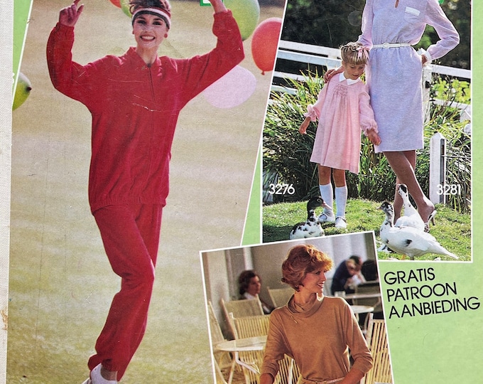 For Women who read fashion -Vintage rare fashion magazine Simplicity look book shop Dutch edition 1981