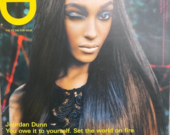Pre-Owned Vintage rare fashion magazine i-D 2008 cover Jourdan Dunn - Youth Culture & Fashion- Iconic Style Photography