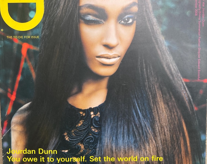 Pre-Owned Vintage rare fashion magazine i-D 2008 cover Jourdan Dunn - Youth Culture & Fashion- Iconic Style Photography