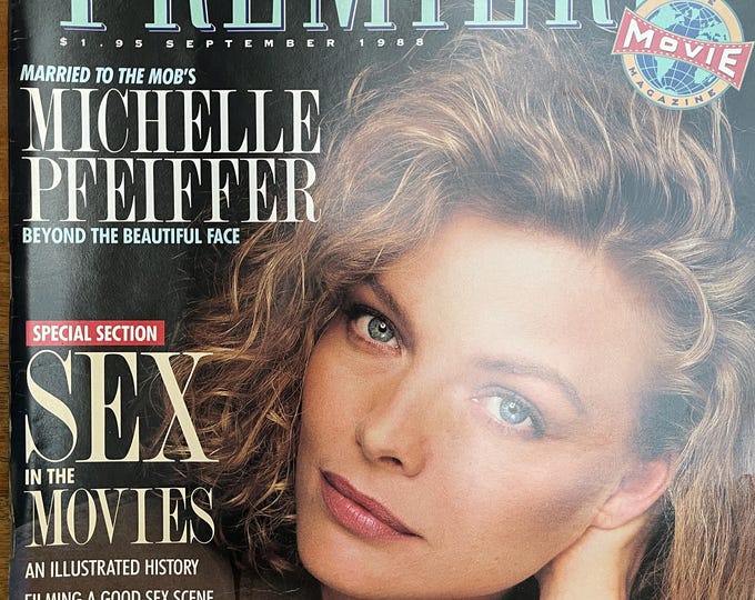 Pre-Owned Vintage Rare Magazine Premiere 1988 The Movie Magazine Cover - Michelle Pfeiffer - Vintage Advertisement!