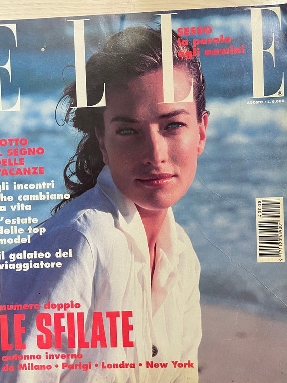 Pre-owned Vintage Rare Fashion Italia Magazine ELLE August 1994 - Etsy