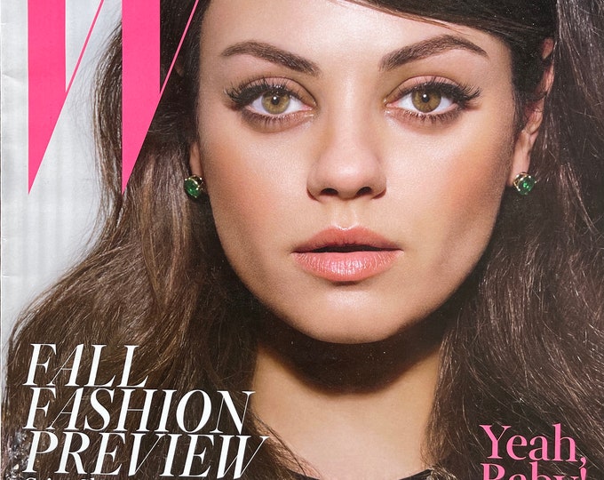 Style Inspiration - Unique rare fashion magazine W cover Mila Kunis