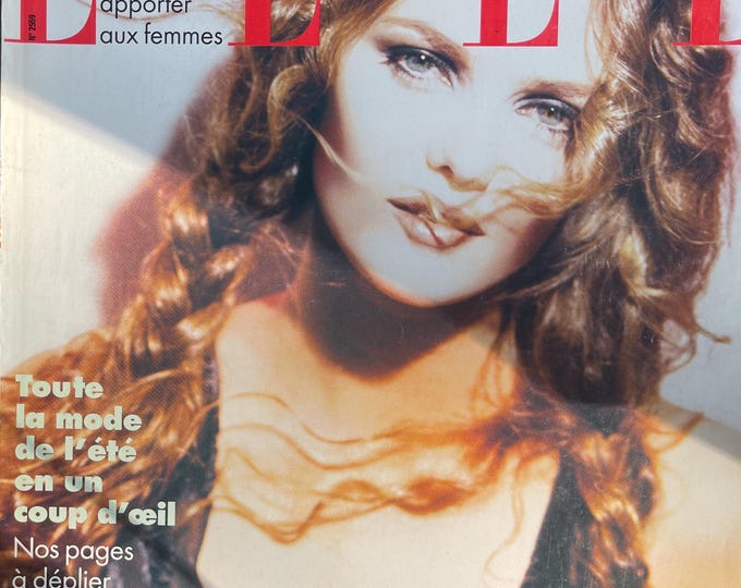 For Women who read fashion -Vintage fashion ELLE magazine 1995 French edition cover Vanessa Paradis