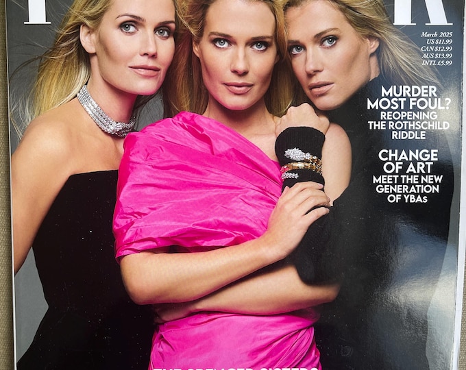 Pre-Owned Fashion magazine TATLER 2025 cover The Spencer Sisters Iconic style & Photography
