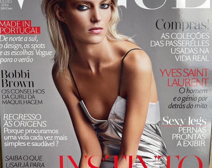 Pre-Owned Fashion Magazine Vogue Portugal 2014 cover Anja Rubik -Iconic fashion Style & Photography Fashion Models - Editorials