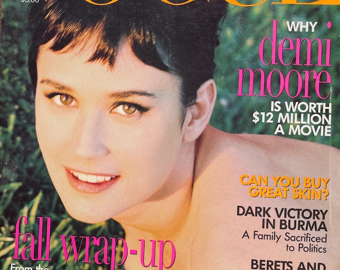 Own a piece of Vogue history -Vogue US December 1995 cover Demi Moore-Iconic Style Fashion Covers Photography Models & Editorials