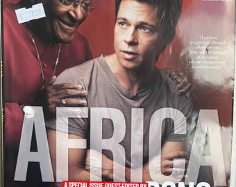 Pre-Owned Magazine Vanity Fair 2007 - AFRICA! - cover Desmond Tutu & Brad Pitt - by Bono
