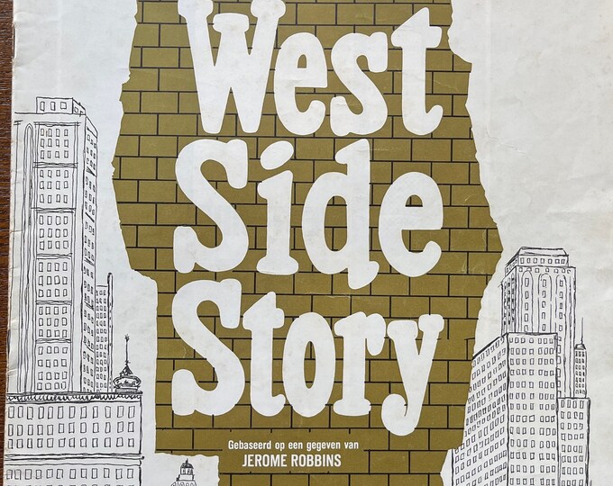 Pre-Owned Classic unique West Side Story signed original musical production souvenir program 60s Netherlands