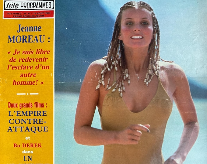 Pre-Owned vintage rare magazine French CINE REVUE 1980 cover & poster Bo Derek!