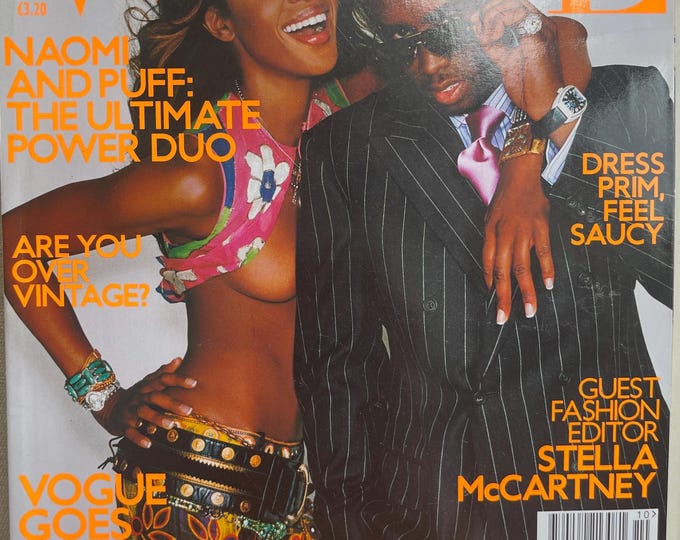 Vogue magazine UK 2001 - cover Naomi Campbell & Puff Daddy
