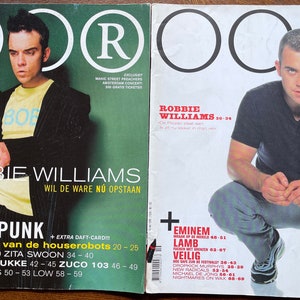 Music Culture - Vintage rare Dutch Pop music 2x magazine OOR ROBBIE WILLIAMS 1999, 2001-Iconic Music History