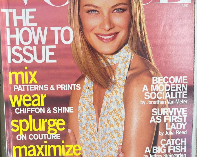 Pre-Owned VOGUE US April 2000, Cover Carolyn Murphy -Iconic Style Fashion Covers Photography Models & Editorials