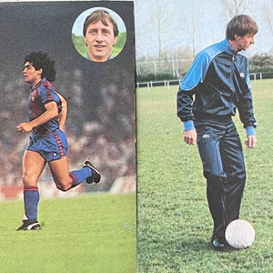 Your Archive of Sport - rare vintage unique Collectors football cards MARADONA, CRUYFF