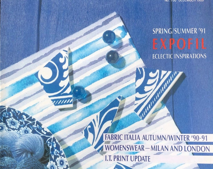 For Women who read fashion -Vintage rare  magazine International TEXTILES’89