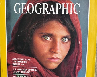 Prew-Owned vintage magazine National Geographic June 1985 - cover Afghan Girl - Collectible edition