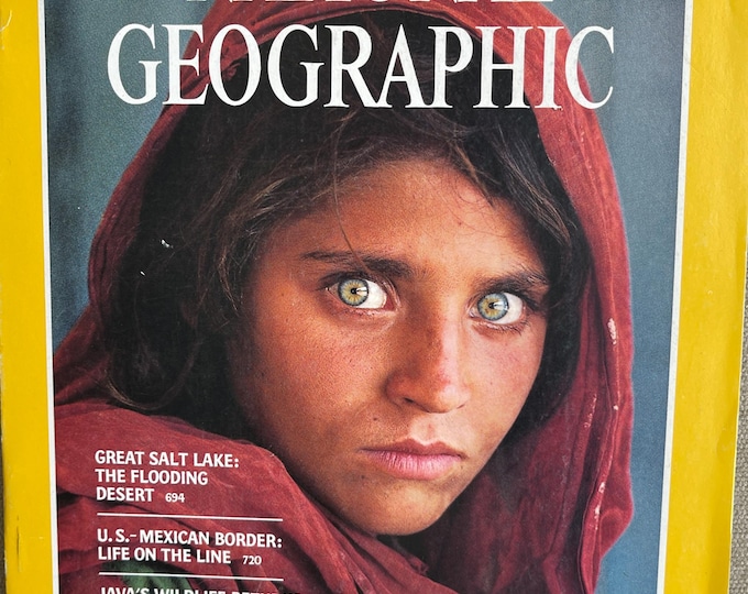 Prew-Owned vintage magazine National Geographic June 1985 - cover Afghan Girl - Collectible edition