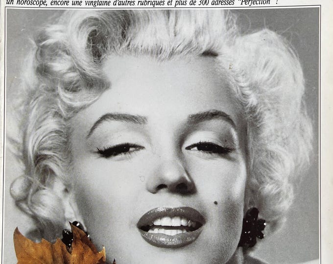 Vintage magazine PERFECTION La Mode Et Les Modes, cover Marilyn!-Iconic style & Photography Collectible fashion Culture!