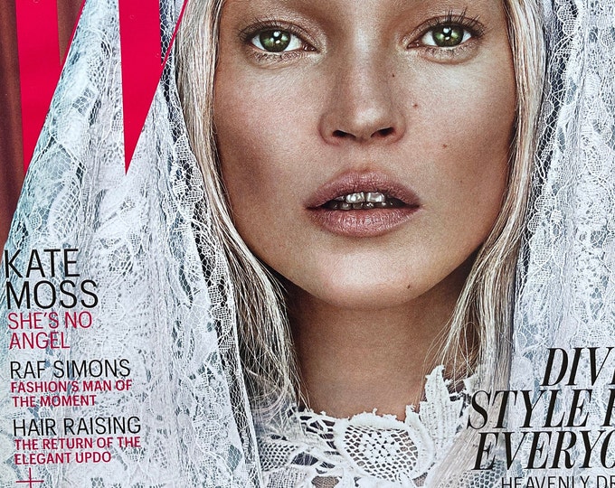 Unique rare fashion magazine W, cover KATE MOSS She’s no angel-High Fashion & Art Photography- Iconic covers - Celebrity Style