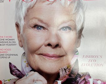 Own a piece of Vogue history -Magazine Vogue British cover Judith Dench-Iconic Style Fashion Covers Photography Models & Editorials