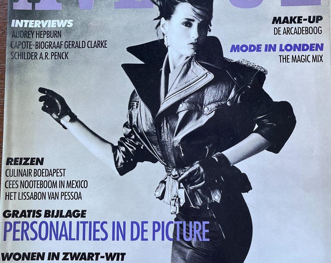 Fashion Culture - vintage rare Dutch fashion art design magazine AVENUE 1988-Collectible Print Issue Fashion & Lifestyle-Phothograpy Culture