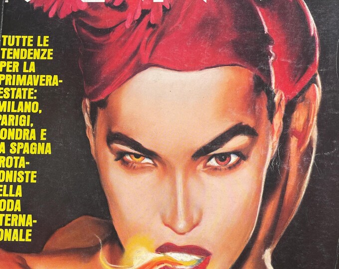 For Women who read fashion -Vintage rare magazine VANITY 1988 cover Antonio Lopez