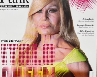 Own a piece of Vogue history-Magazine Business Punk German -Italia Queen - cover Donatella Versace -Iconic style - Collectible Issue!