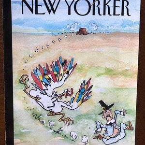 Revista cultural vintage de Nueva York, ¡sin etiqueta de dirección en la portada! Periodismo icónico y caricaturas: ¡Edición coleccionable! ¡Regalo para amantes de las revistas!