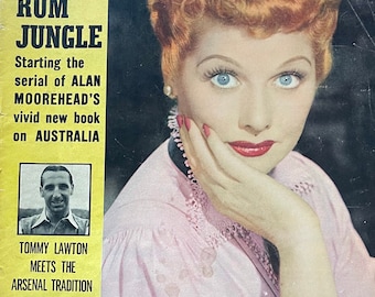 Collectible - Vintage rare magazine Illustrated 1959 cover Lucille Ball-Vintage Print -Iconic stories, Phorhography Collectible Retro issue