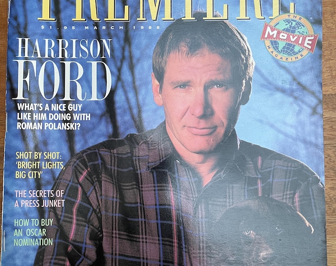 Pre-Owned vintage rare magazine Premiere 1988 The Movie Magazine cover - Harrison Ford - vintage advertisement!