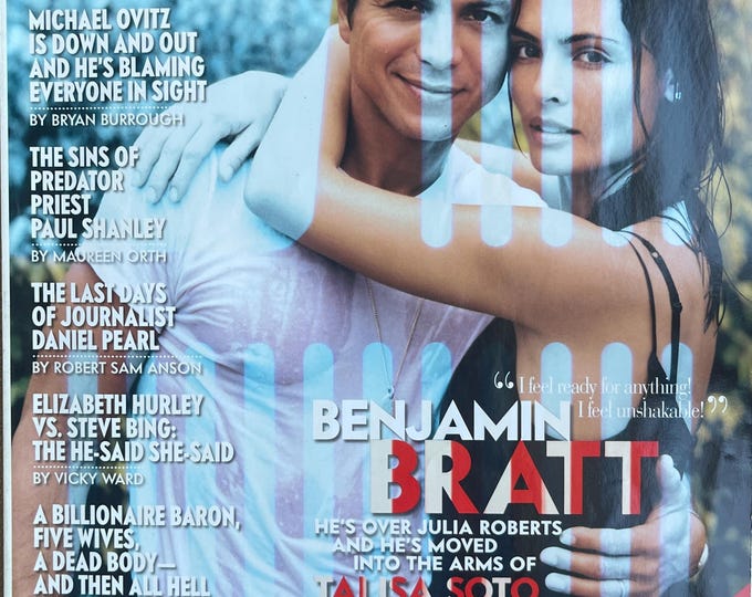 Pre-Owned Magazine Vanity Fair 2002 cover Benjamin Bratt - Talisa Soto by Bruce weber